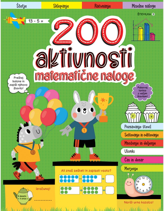 200 aktivnosti št. 3 - MATEMATIČNE NALOGE